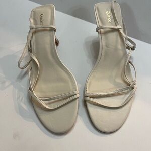 Quince Elegant Cream Heeled Sandals